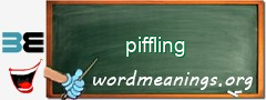 WordMeaning blackboard for piffling